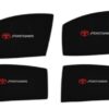 Toyota Fortuner 2014 to 2021 model custom fit premium side window heat shielding mesh sunshades with printed Fortuner logo