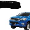 Premium quality non-slip black carpet dashboard mat for Toyota Hilux Revo in Pakistan, custom-fit heat resistant car dashboard protector.