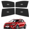 KIA Stonic 2024 to 2025 model premium exact fit side window sunshades with sleek printed Stonic logo