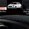 Premium custom-fit non-slip velvet carpet dashboard mat for Suzuki Swift in Pakistan, heat-resistant car interior dashboard protector.