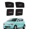 Suzuki Alto 660cc 2018 to 2024 model custom fit window shades with printed Alto logo branding