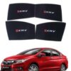 Custom fit Honda City side window magnetic sunshade featuring a bold red Honda insignia and white City logo branding, tailored for 2022 to 2026 models.