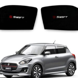 Suzuki Swift new model custom fit window sunshades with printed Suzuki logo